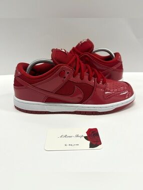 Nike SB Dunk Low Pro ‘Red Patent Leather’ (304292 616) Shoes Size: 7.5 M